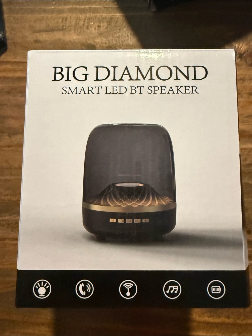 Diamond Supply Co. Black LED Bluetooth Speaker with Gold Accent